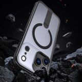 Hybrid Armor X-foder for iPhone 17 Pro med MagSafe-kompatibel stand - sort