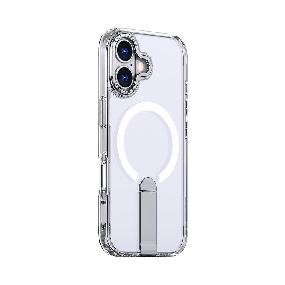 Hybrid Armor X Case til iPhone 17 med Stand, Kompatibel med MagSafe - Transparent