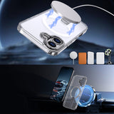 Hybrid Armor X Case til iPhone 17 med Stand, Kompatibel med MagSafe - Transparent