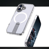Hybrid Armor X Case til iPhone 17 med Stand, Kompatibel med MagSafe - Transparent