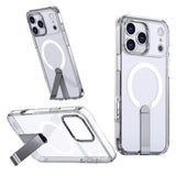 Hybrid Armor X Case til iPhone 17 Pro med Stand, Kompatibel med MagSafe - Transparent