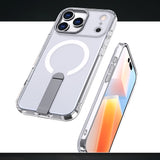 Hybrid Armor X Case til iPhone 17 Pro Max med Stand, Kompatibel med MagSafe - Transparent