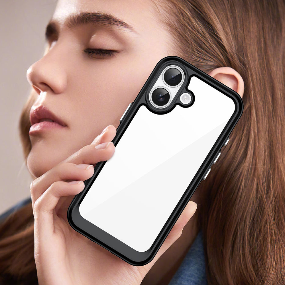 Outer Space iPhone 17 Case - sort gennemsigtigt