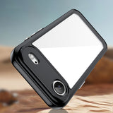 Udefra Space Case til iPhone 17 Air - sort gennemsigtigt