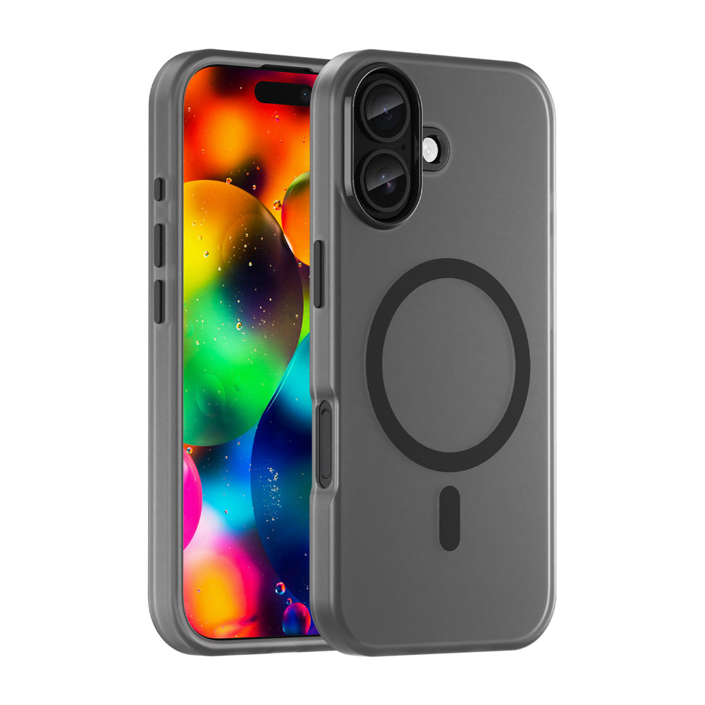 Magnetisk slibende iPhone 17 Case Kompatibel med MagSafe - Matte Black