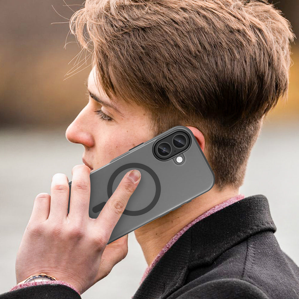 Magnetisk slibende iPhone 17 Case Kompatibel med MagSafe - Matte Black