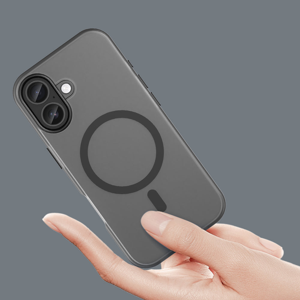 Magnetisk slibende iPhone 17 Case Kompatibel med MagSafe - Matte Black
