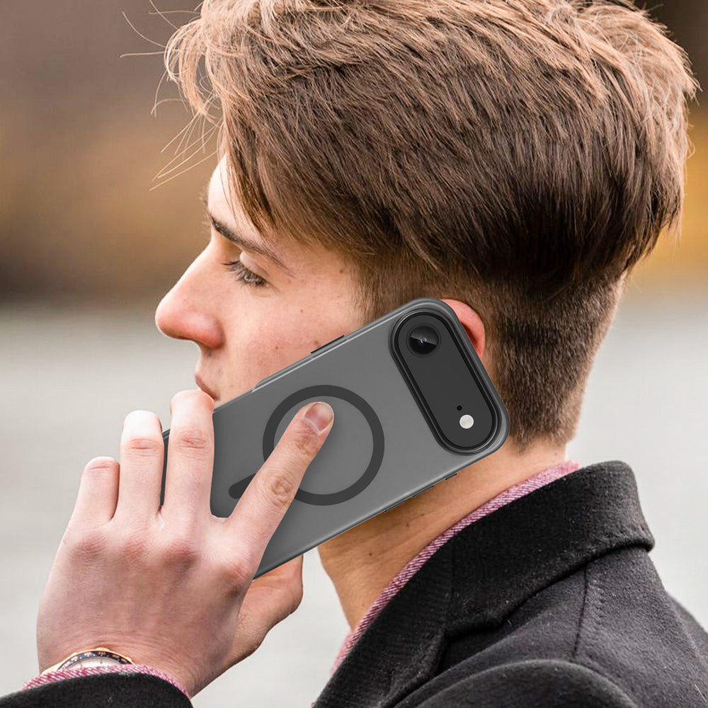 Magnetisk slibende iPhone 17 Air Case Kompatibel med MagSafe - Matte Black