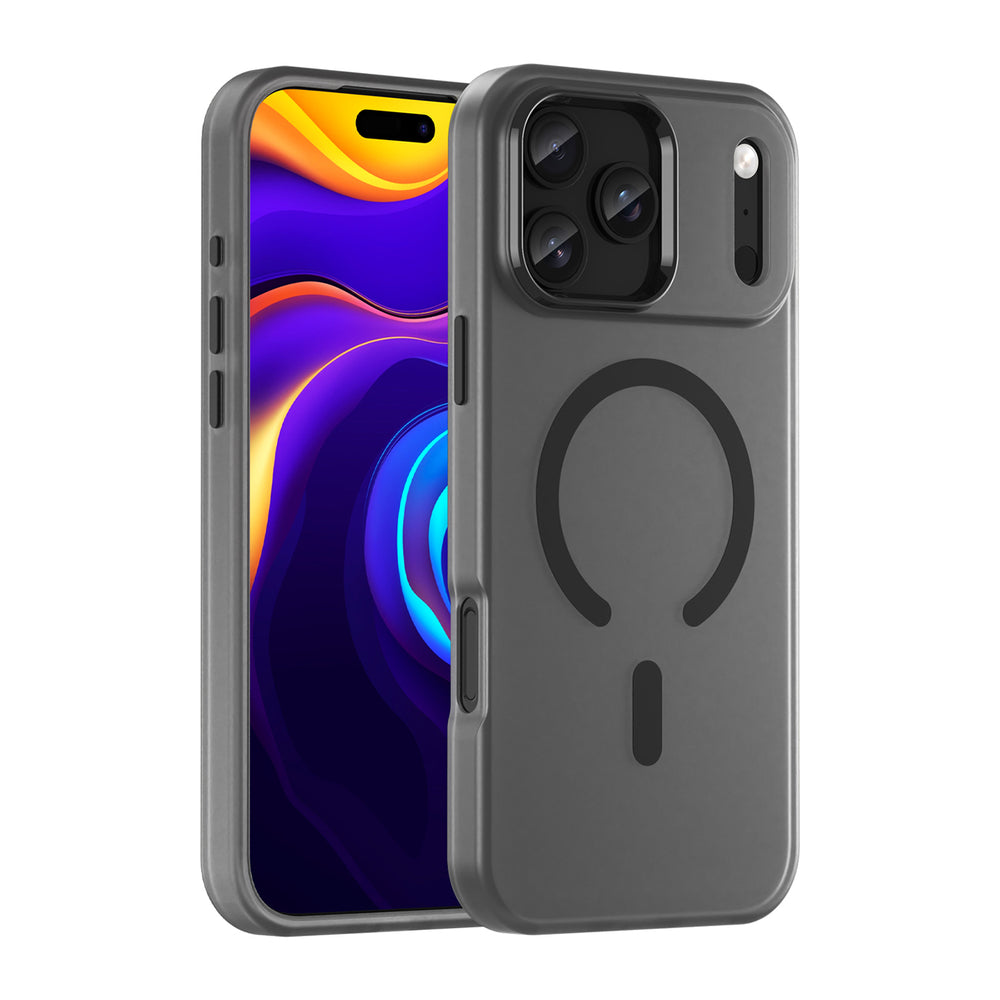 Magnetisk slibende iPhone 17 Pro Max Case Kompatibel med MagSafe - Matte Black