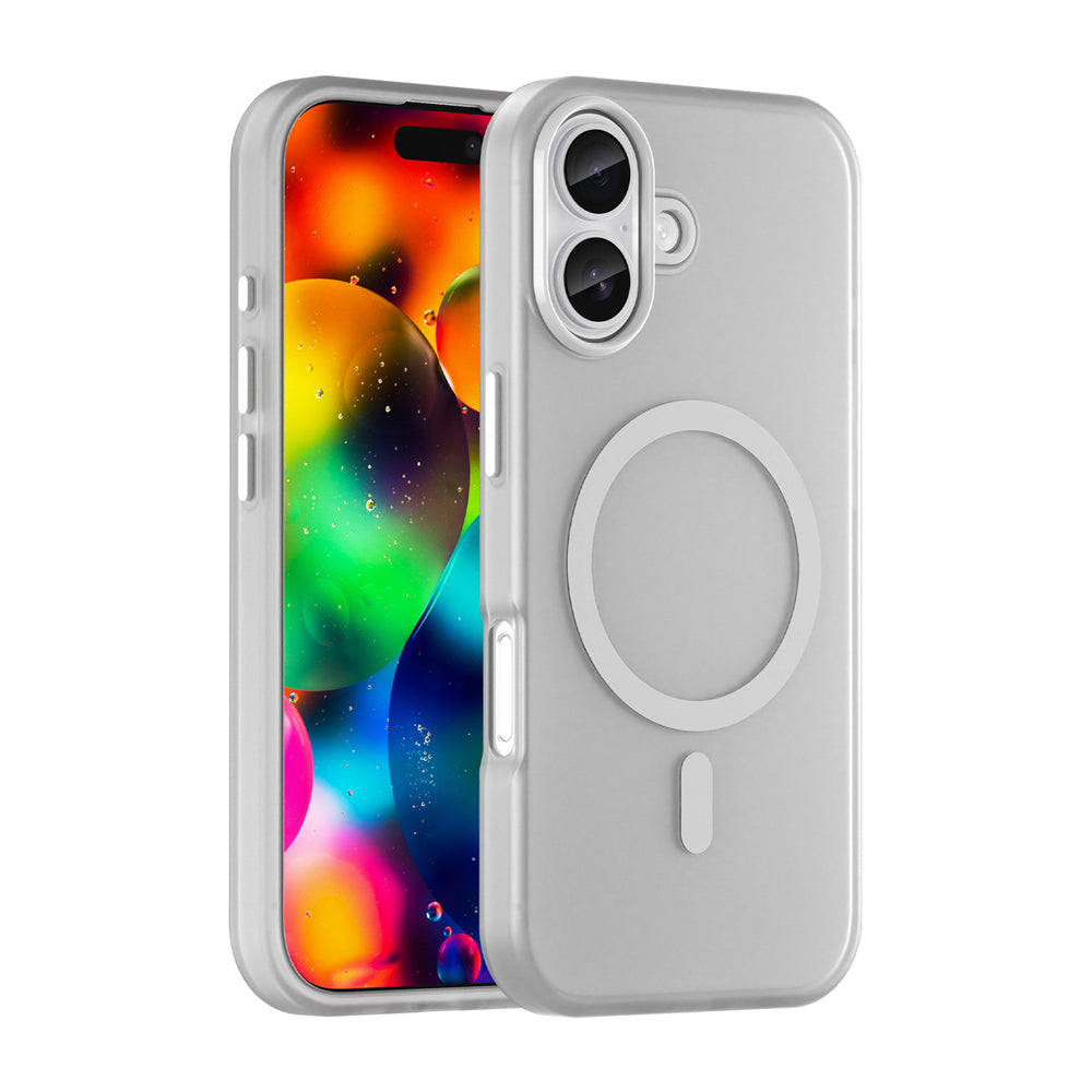 Magnetisk slibende iPhone 17 Case Kompatibel med MagSafe - Matte White