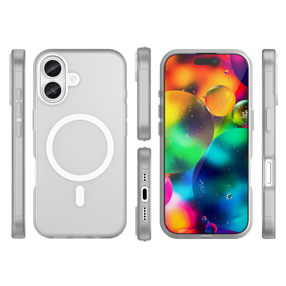 Magnetisk slibende iPhone 17 Case Kompatibel med MagSafe - Matte White