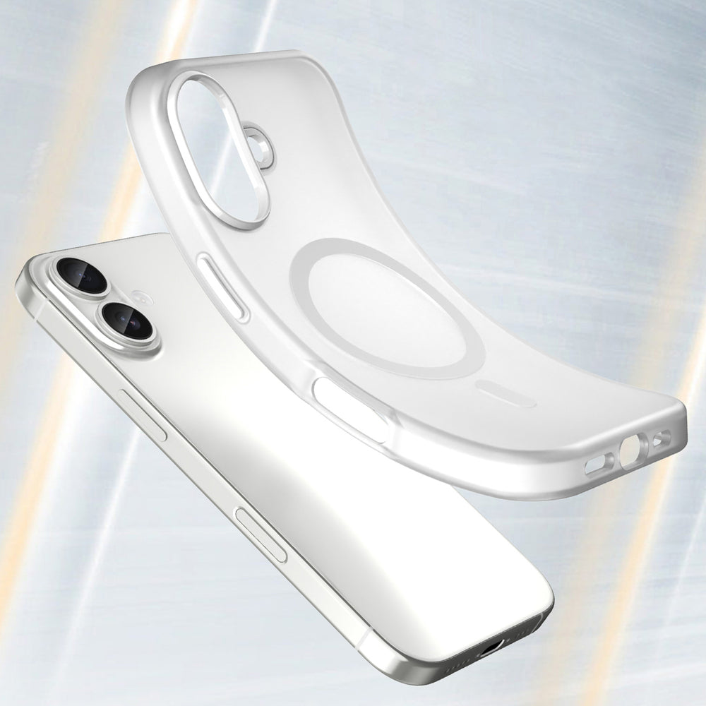 Magnetisk slibende iPhone 17 Case Kompatibel med MagSafe - Matte White