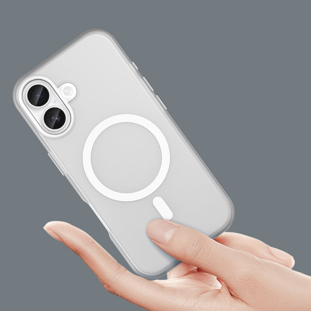 Magnetisk slibende iPhone 17 Case Kompatibel med MagSafe - Matte White
