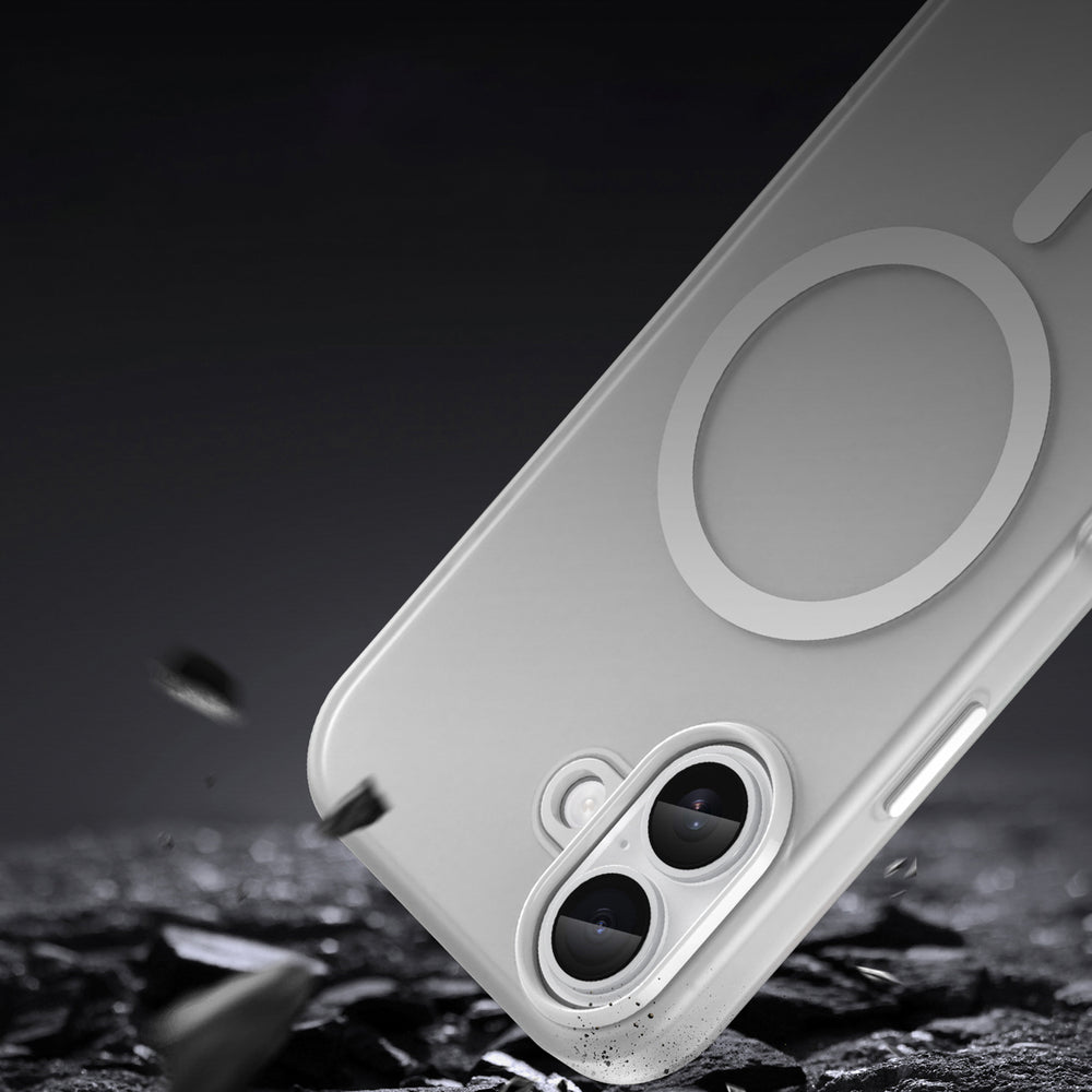 Magnetisk slibende iPhone 17 Case Kompatibel med MagSafe - Matte White