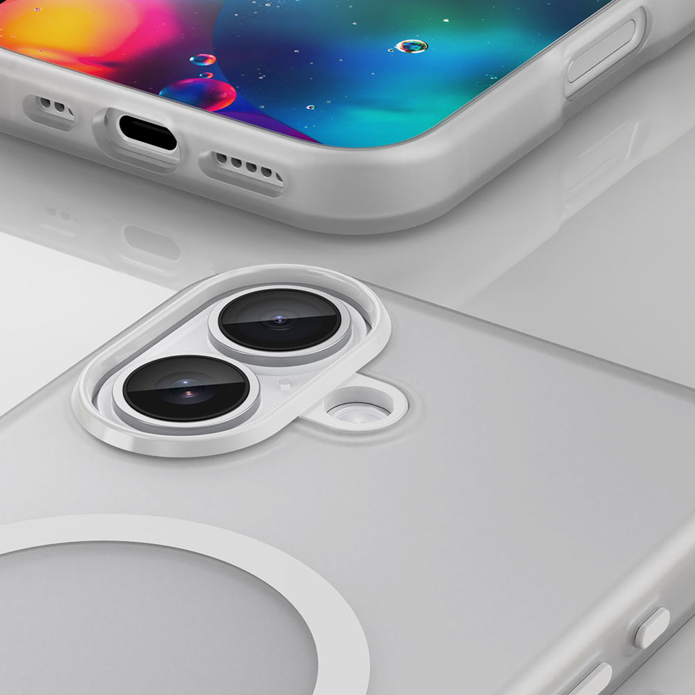 Magnetisk slibende iPhone 17 Case Kompatibel med MagSafe - Matte White