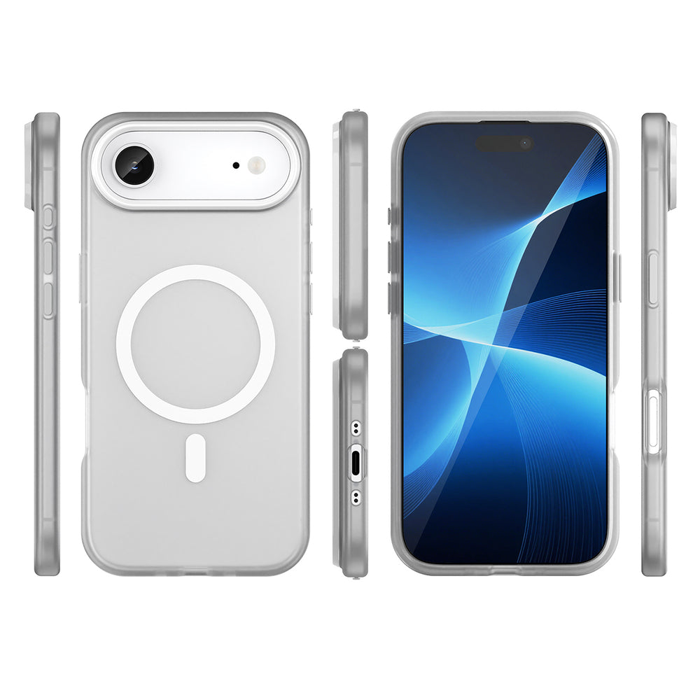 Magnetisk slibende iPhone 17 Air Case Kompatibel med MagSafe - Matte White