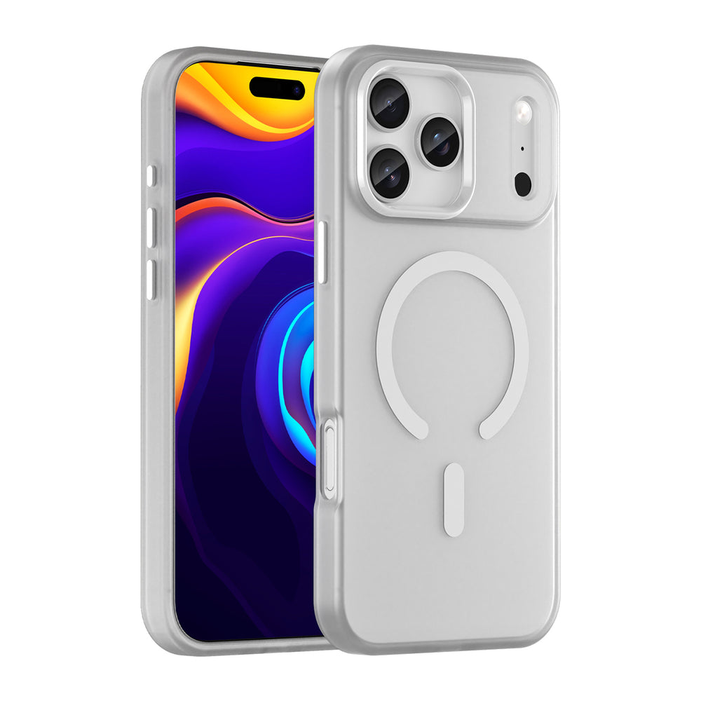 Magnetisk slibende iPhone 17 Pro Case Kompatibel med MagSafe - Matte White