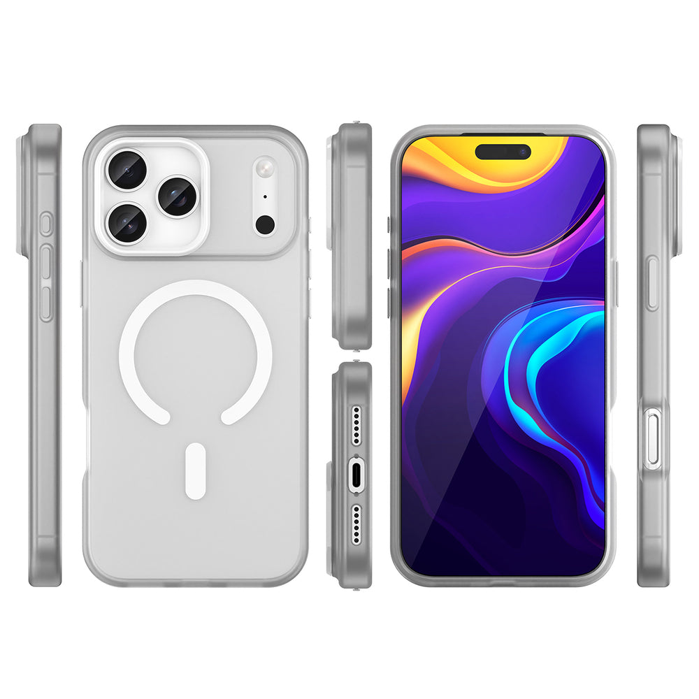 Magnetisk slibende iPhone 17 Pro Case Kompatibel med MagSafe - Matte White
