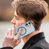 Magnetisk slibende iPhone 17 Case Kompatibel med MagSafe - Matte Blue