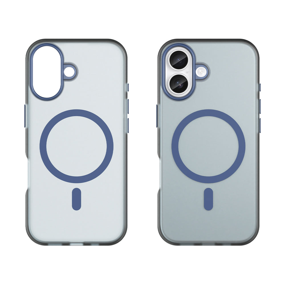 Magnetisk slibende iPhone 17 Case Kompatibel med MagSafe - Matte Blue