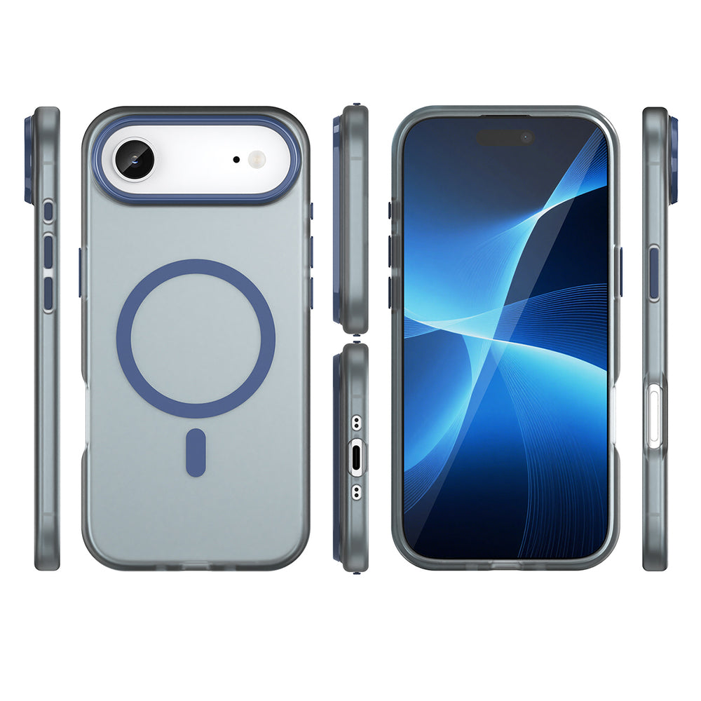 Magnetisk slibende iPhone 17 Air Case Kompatibel med MagSafe - Matte Blue