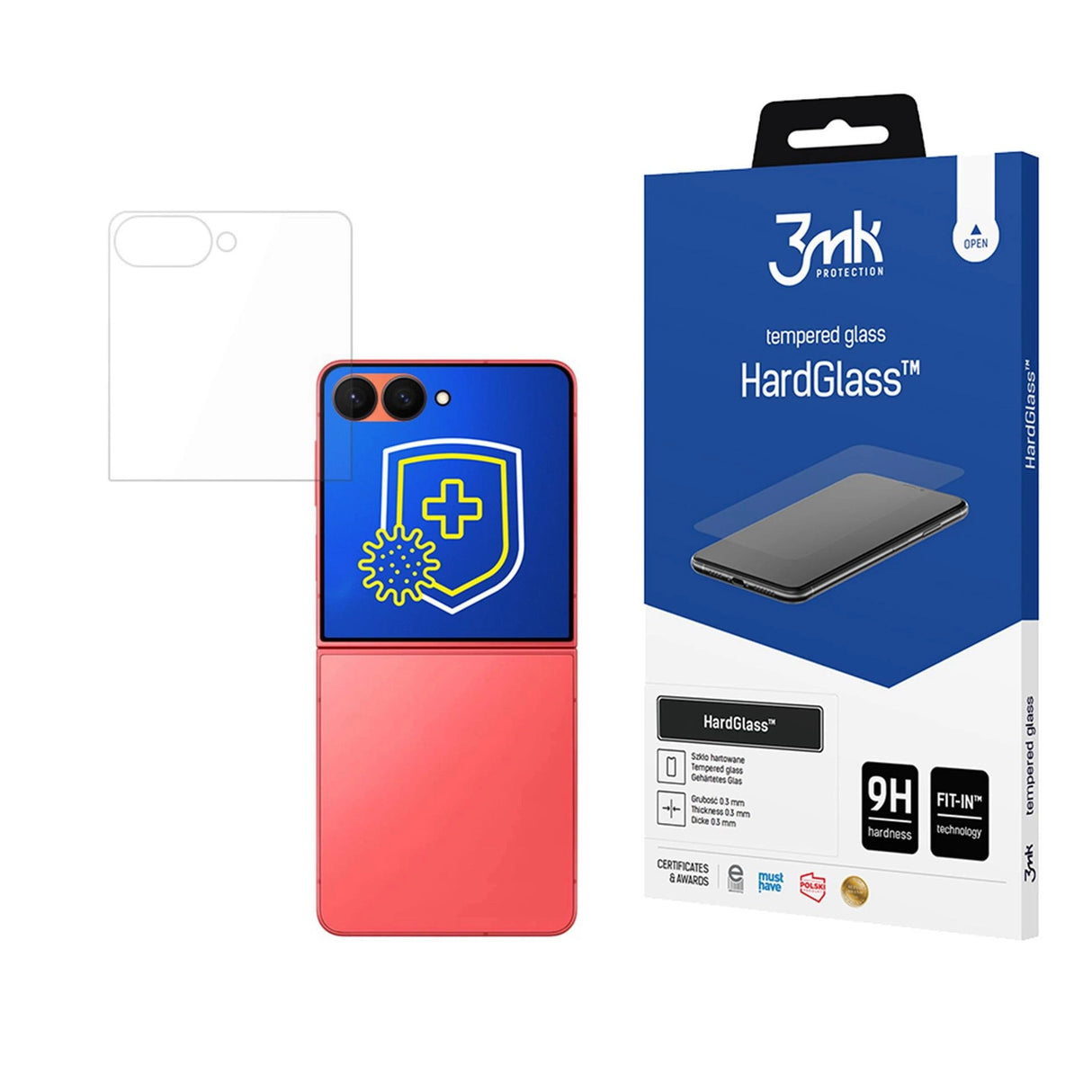 3mk HardGlass hærdet glas til Samsung Galaxy Z Flip 7 5G (Front)