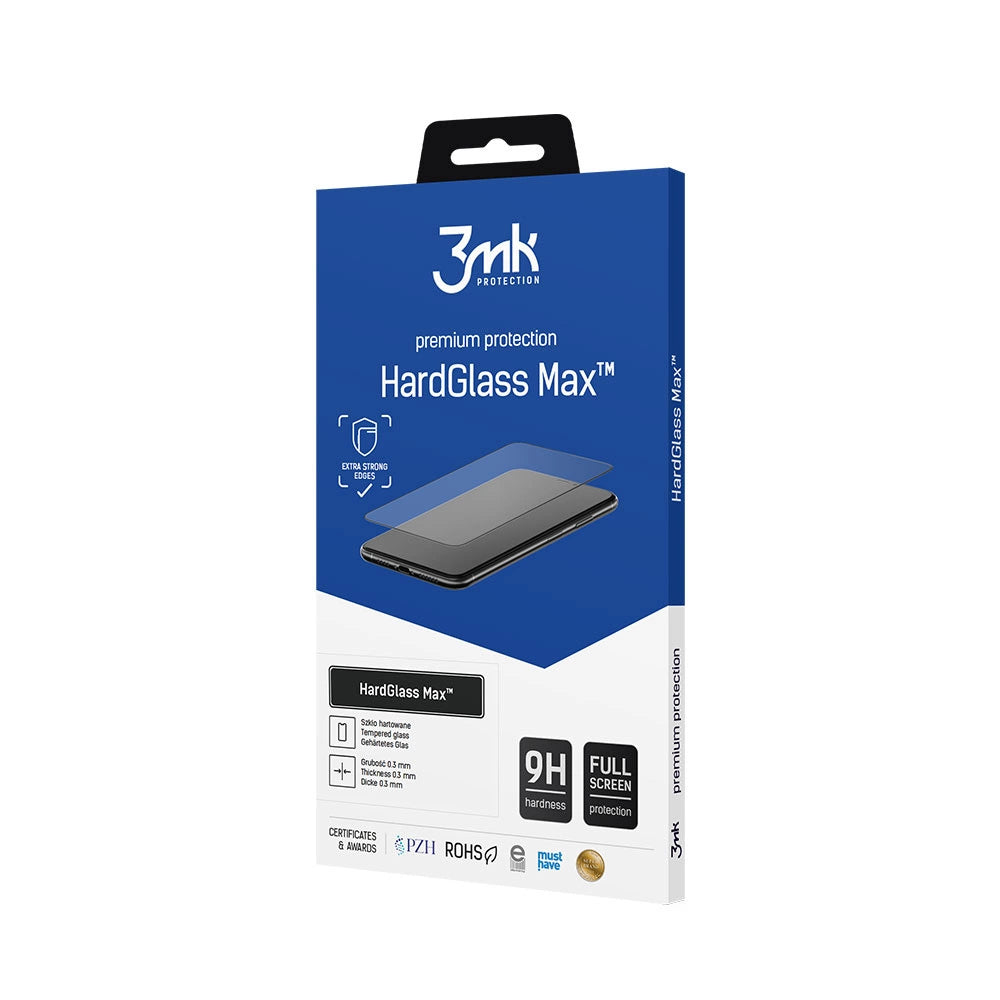 Hærdet glas 3mk HardGlass Max Black til Apple iPhone 17 Pro