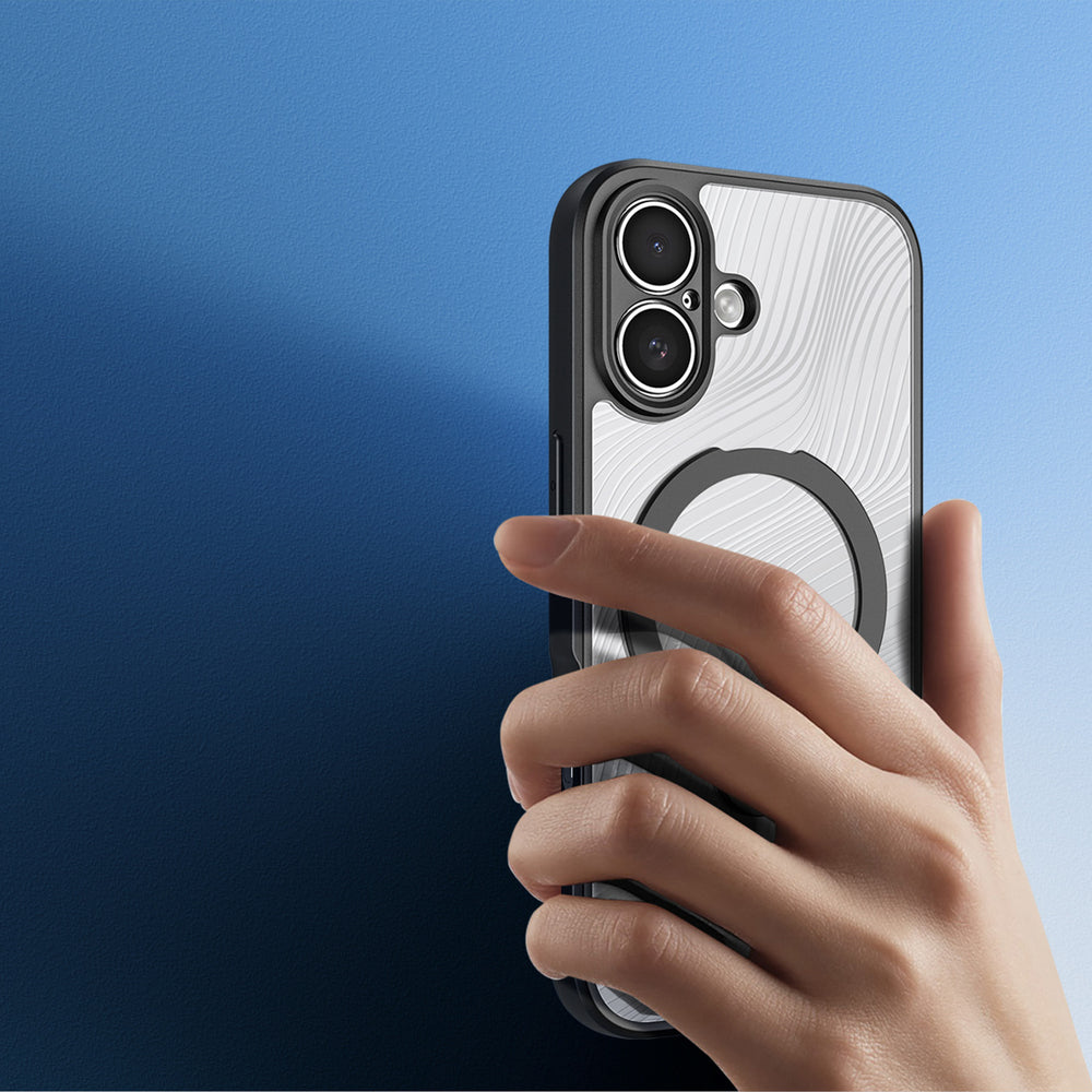 Dux Ducis Aimo Mag Case med magnetisk ring og stativ til iPhone 17   Sort