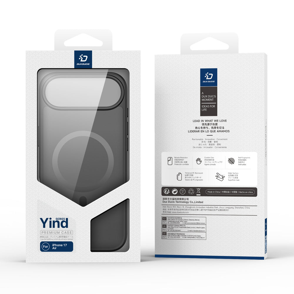 Dux Ducis Yind iPhone 17 Air Case Kompatibel med MagSafe - sort