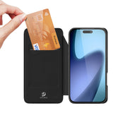 Dux Ducis Skin Pro Case til iPhone 17 Pro med flip og kort slot - sort