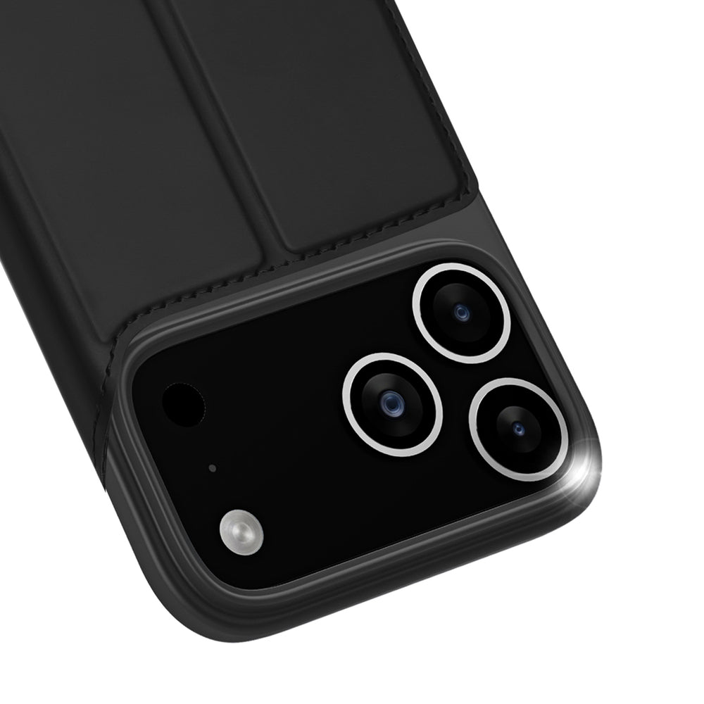 Dux Ducis Skin Pro Case til iPhone 17 Pro Max med flip og kort slot - sort