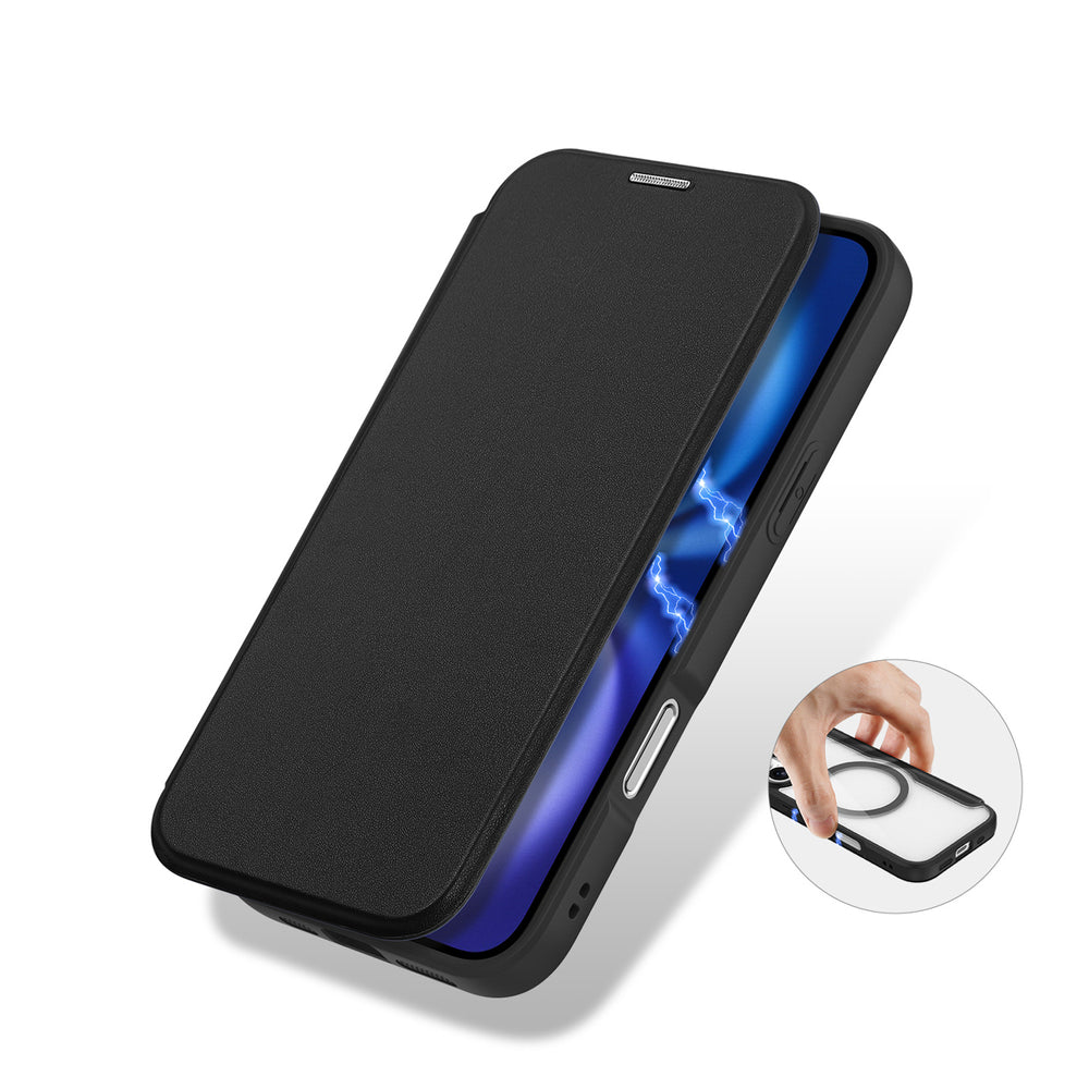 Dux Ducis Skin X Pro iPhone 17 Case med Wallet, MagSafe Kompatibel - sort