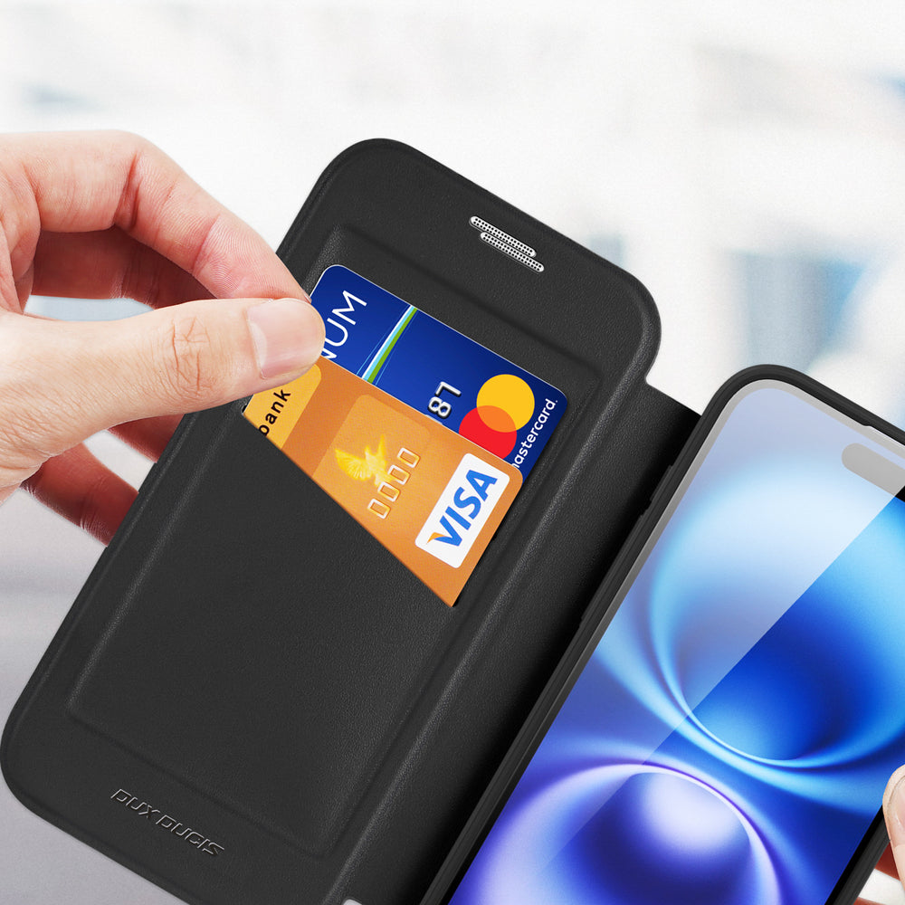 Dux Ducis Skin X Pro iPhone 17 Case med Wallet, MagSafe Kompatibel - sort