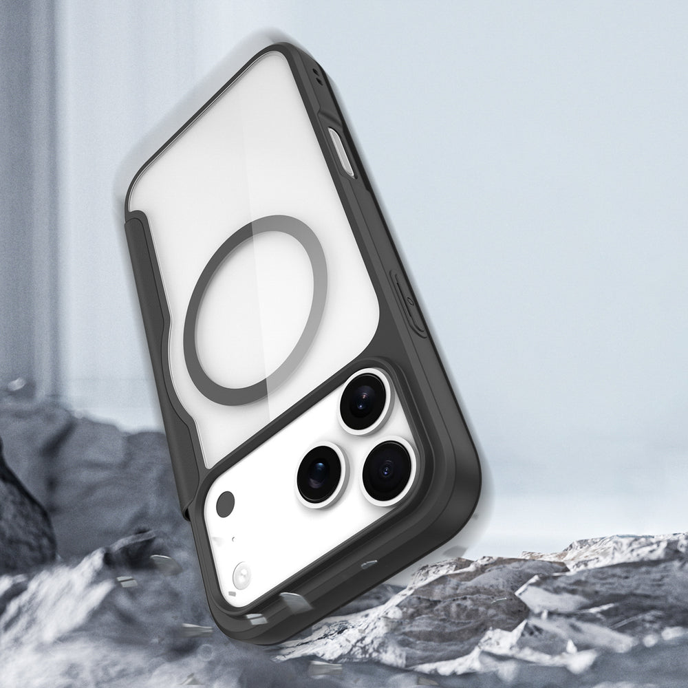 Dux Ducis Skin X Pro Case til iPhone 17 Pro med Wallet, MagSafe Kompatibel - sort