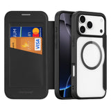 Dux Ducis Skin X Pro Case til iPhone 17 Pro med Wallet, MagSafe Kompatibel - sort