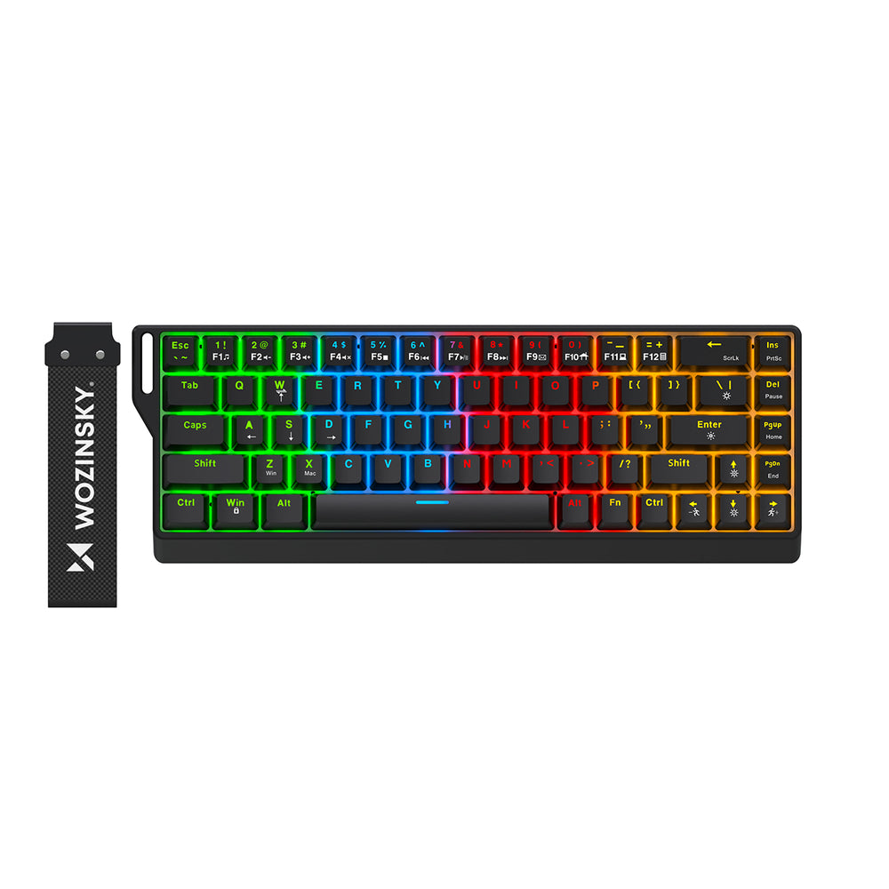 Wozinsky WKGP-1165 Mekanisk spil-tastatur med RGB baggrundsbelysning - sort