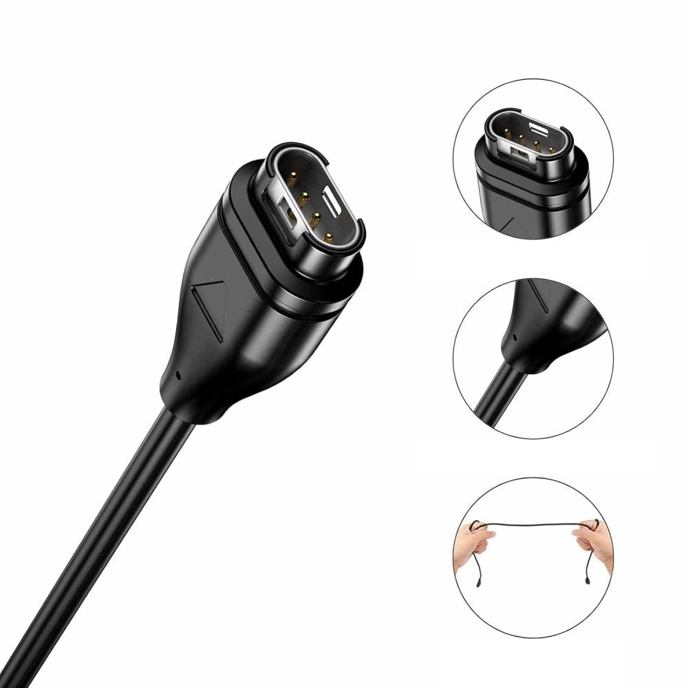 Tech-Protect MC04 UltraBoost USB-A-kabel til Garmin Watch 1m - sort