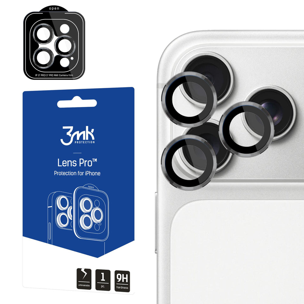 3mk Lens Protection Pro hærdet glas til iPhone 17 Pro / 17 Pro Max - Grå