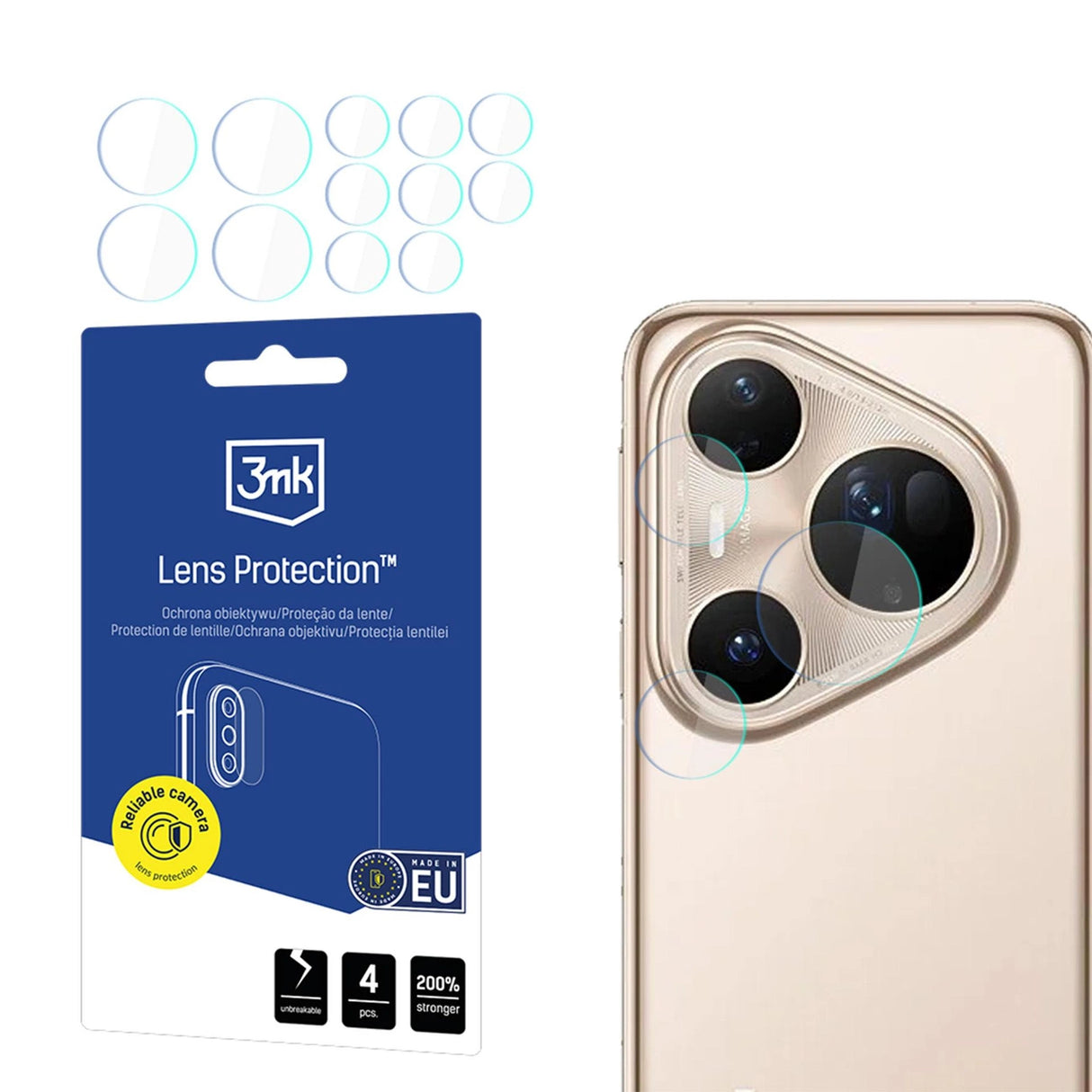 3mk Lens Protection Hybrid Glass til Kamera Lens på Huawei Pura 80 Ultra