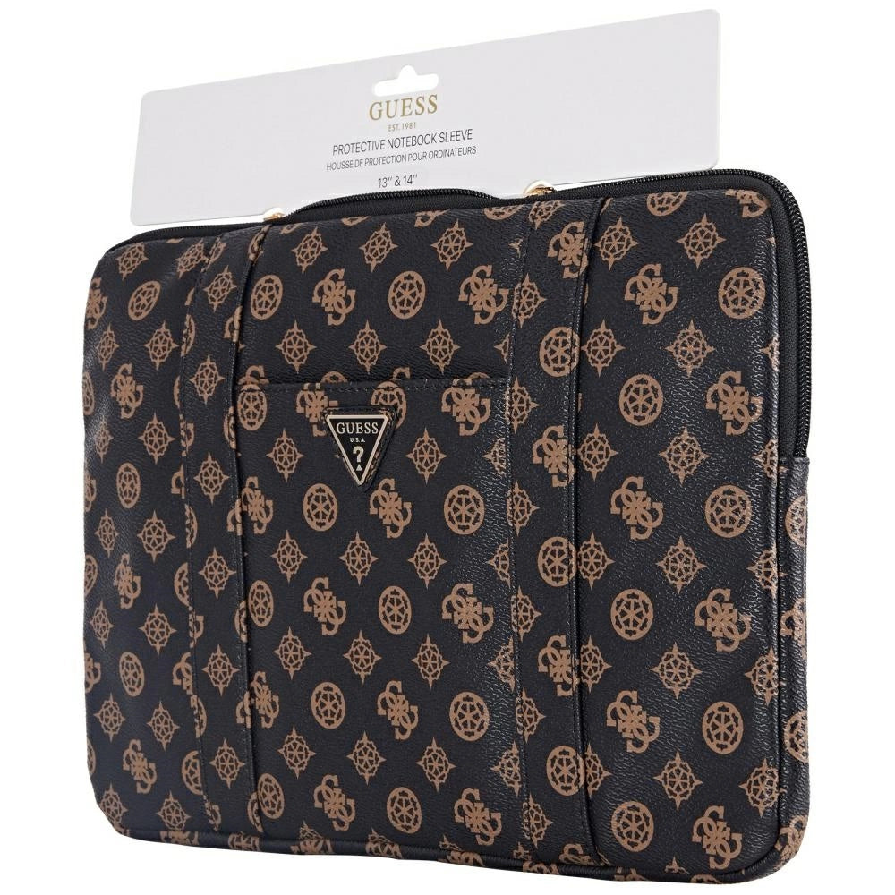 Guess Sleeve Peony Pocket Triangle 14" Laptop Bag - sort