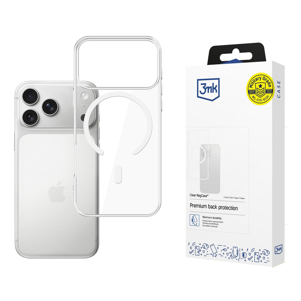 3mk Clear MagCase til Apple iPhone 17 Pro Max - gennemsigtig