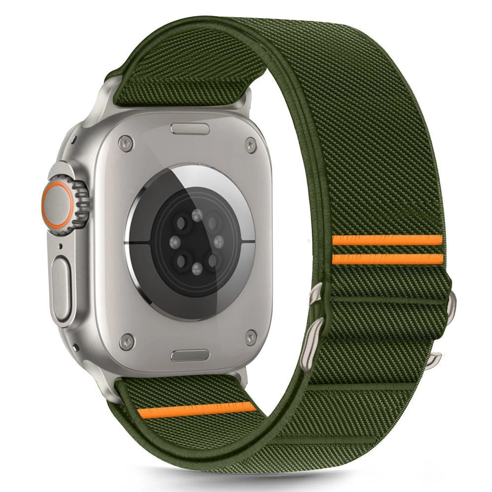 Tech-Protect Nylon Slip Strap til Apple Watch 44 / 45 / 46 / 49 mm - Grøn