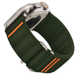 Tech-Protect Nylon Slip Strap til Apple Watch 44 / 45 / 46 / 49 mm - Grøn