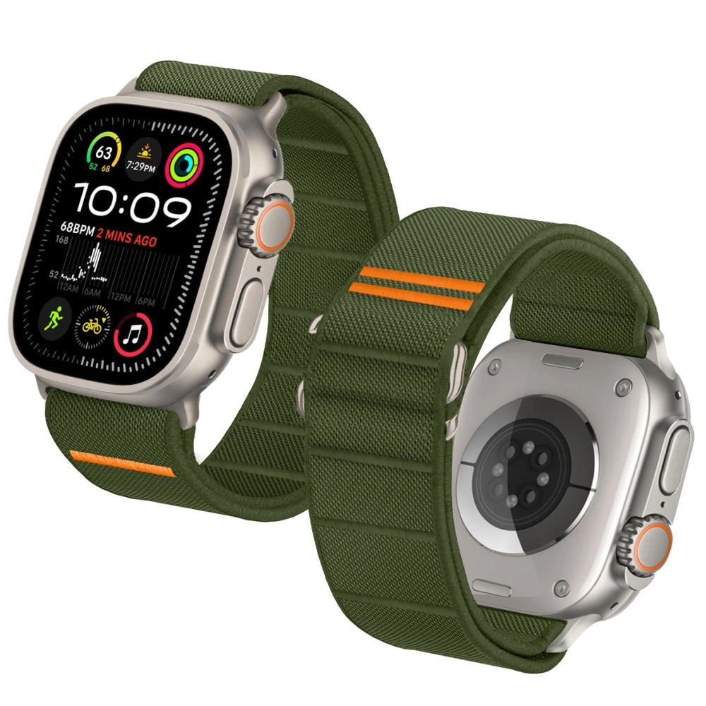 Tech-Protect Nylon Slip Strap til Apple Watch 44 / 45 / 46 / 49 mm - Grøn