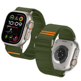 Tech-Protect Nylon Slip Strap til Apple Watch 44 / 45 / 46 / 49 mm - Grøn