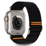 Tech-Protect Nylon Slip Strap til Apple Watch 44 / 45 / 46 / 49 mm - sort