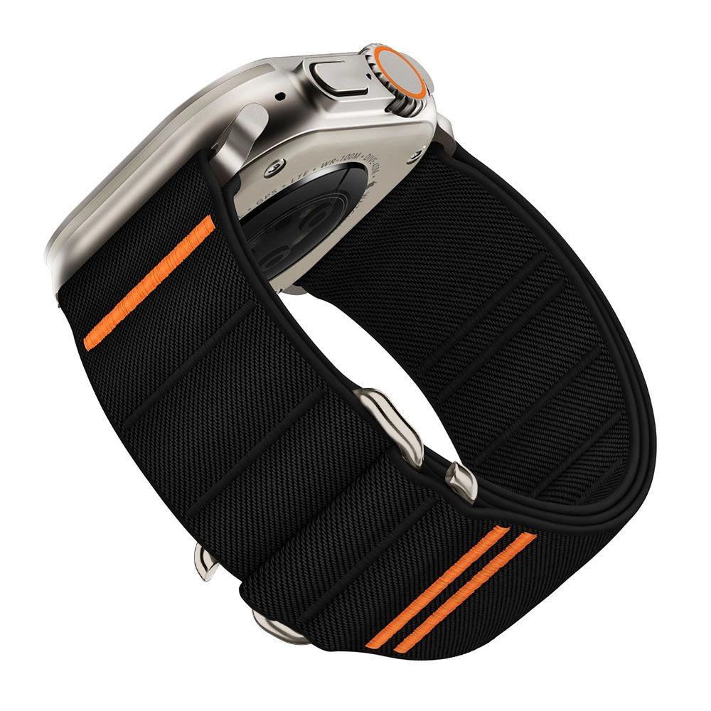 Tech-Protect Nylon Slip Strap til Apple Watch 44 / 45 / 46 / 49 mm - sort
