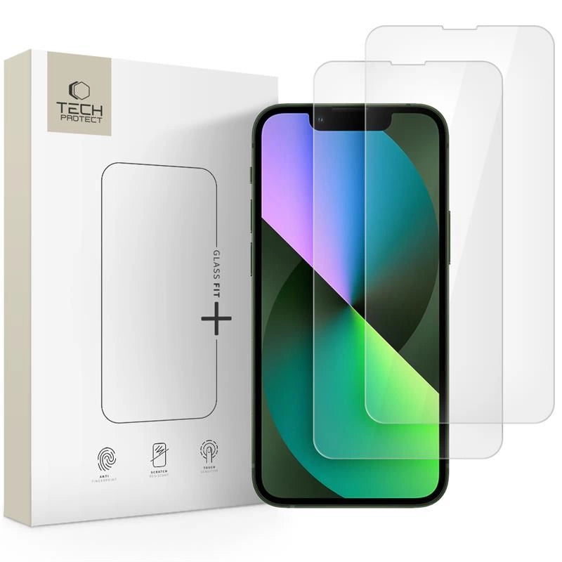 Tech-Protect Glass Fit+ 2-pakke hærdet glas til iPhone 13 mini - gennemsigtigt