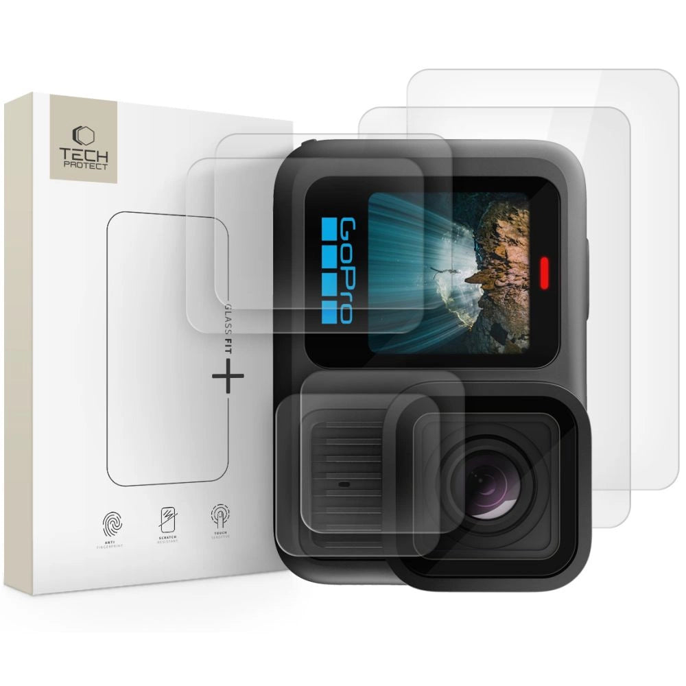 Tech-Protect Glass Fit+ 2-pakke hærdet glas til GoPro Hero 13 - gennemsigtigt