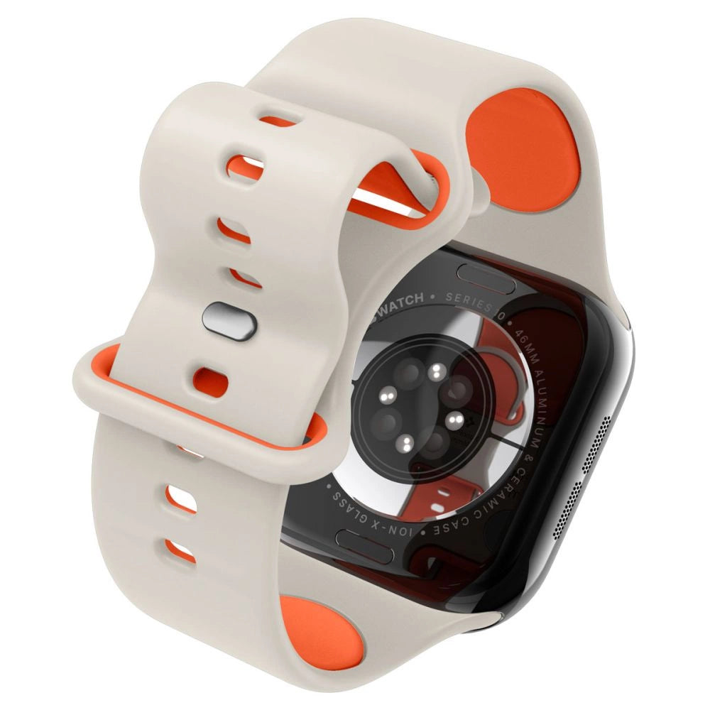 Spigen Nano Pop Strap til Apple Watch 44/45/46/49 mm - Beige-Orange